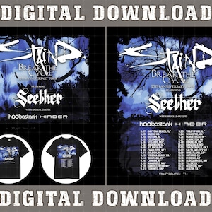 Staind Break The Cycle Tour 2026 Fan Art PNG (Digital Download)