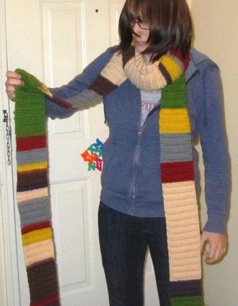 Handmade Crochet Dr. Who Style Scarf Custom Order Etsy