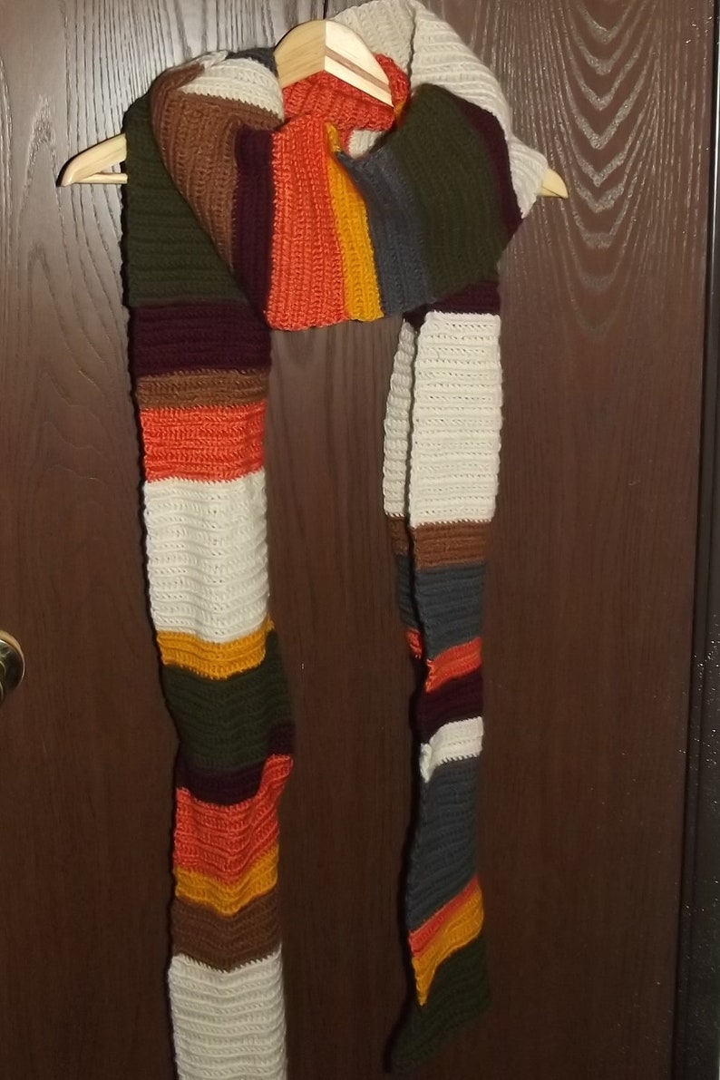 Handmade Crochet Dr. Who Style Scarf Custom Order Etsy