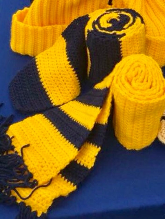 Handmade Crochet Scarves Sports Colors Ready to Ship | Etsy