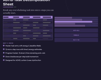Neurodiversent Lebenssystem Tabelle Bündel | 12 ADHD & Exekutivfunktion Planer Vorlagen | Digitaler Download