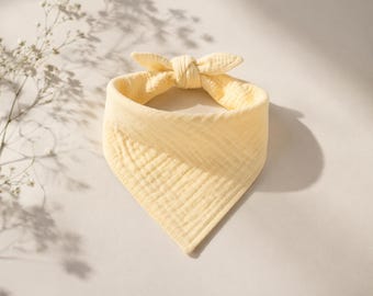 Muslin dog bandana in soft spring colors