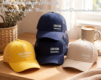 Custom Embroidered Trucker Hat, Personalized Baseball Cap, Two-Tone Dad Hat