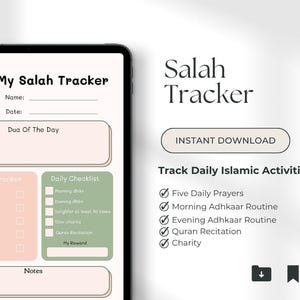 Kinder Salah Tracker Printable, Islamische Gebetskarte (Digitaler Download)