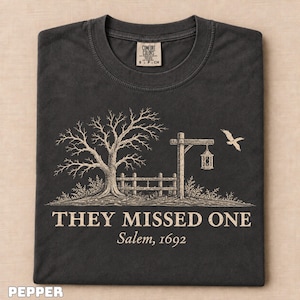 Salem Witch Trials Shirt, They Missed One Tee, Salem 1692 Gothic Halloween Comfort Colors Shirt