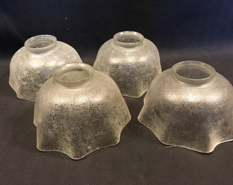 1486 set of four 2 14 fitter antique etched glass lamp shade victorian style c1910 - Antique Glass Lamp Shades 1486 set of four 2 14 fitter antique etched glass lamp shade victorian style c1910 - Antique Glass Lamp Shades