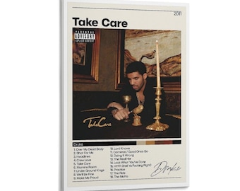Drake Take Care Music Album Cover Signed Limited Canvas Wall Art Poster Print Home Decor Poster