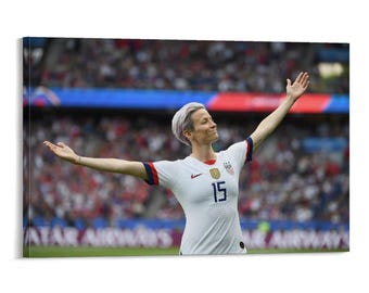 Megan Rapinoe USA Olympic World Cup Womens Soccer Canvas Wall Art Poster Print Home Decor Posters