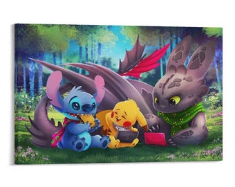 Star Babe Stitch Canvas Wall Art Poster Print Home Decor Posters