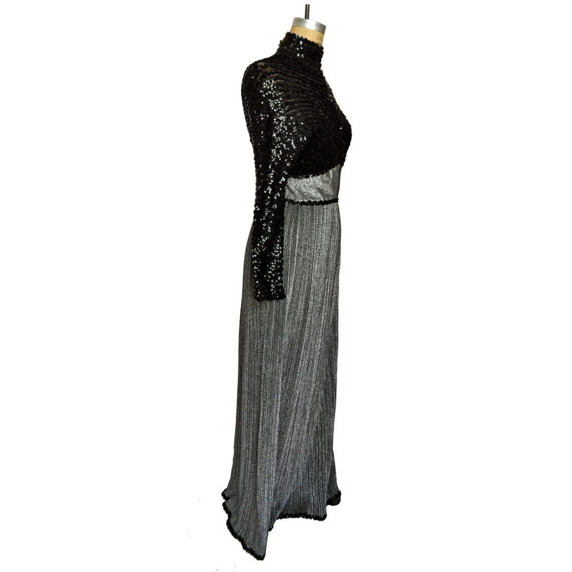 silver sequin robe
