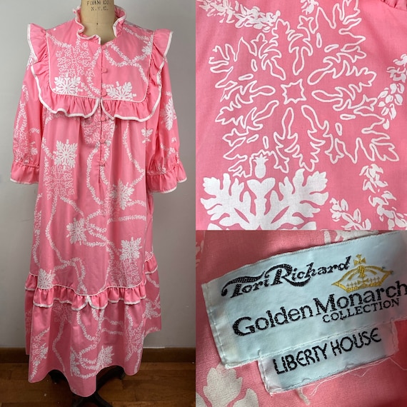 Vintage Pink Liberty House Tori Richard Ruffled Ma