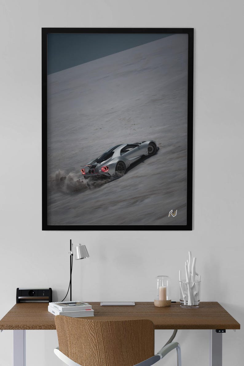 Ford GT 2016 Poster | Supercar Wall Art | Car Decor | American Supercar ...