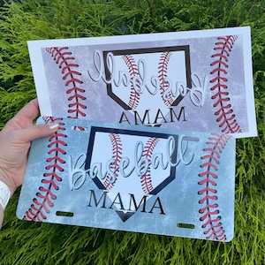 Sub Print ~ Baseball Mama ~ DIY License Plate ~ Ready for Press License Plate Sublimation Print