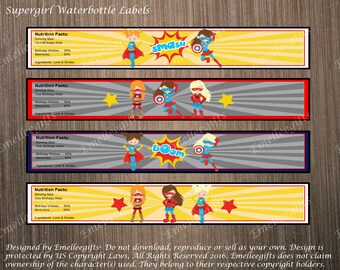 Download Supergirl Bottle Etsy PSD Mockup Templates