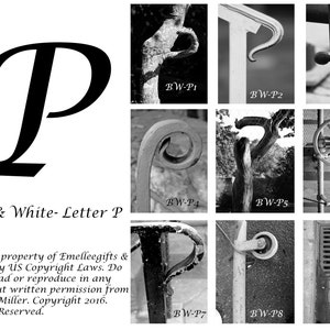 Alphabet Letter {P} Art Photography~ 4x6 Digital Print ~ 9 Letter Photos Included
