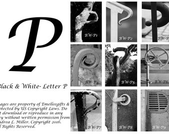 Alphabet Letter {P} Art Photography~ 4x6 Digital Print ~ 9 Letter Photos Included