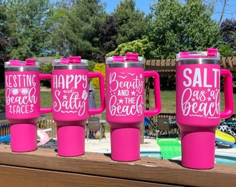 Beach Decals ~ Beach Quote Vinyl Decal ~ Resting Beach Face Decal ~ Beach Tumbler Decal ~ Beach Car Decal ~ Beauty and the Beach Decal