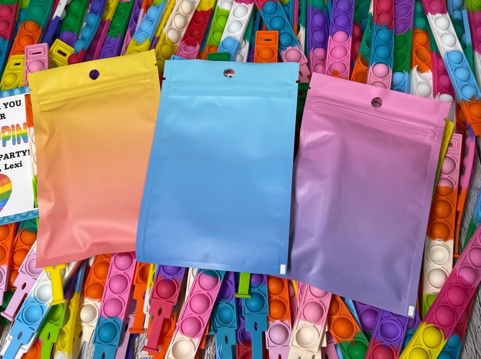 Fidget Bracelet Favor Bags Pop It Bracelet Party Favor Etsy