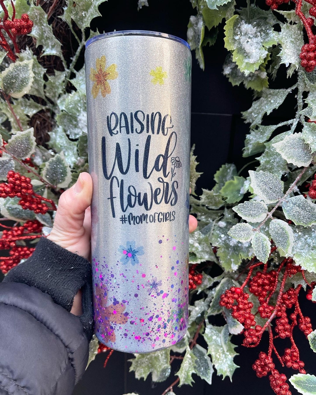 Raising Wildflowers momofgirls Tumbler Crystalac Tumbler Epoxy