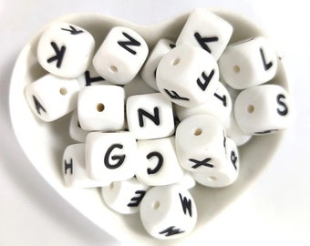 Silicone Letter Beads ~ Alphabet Silicone Beads