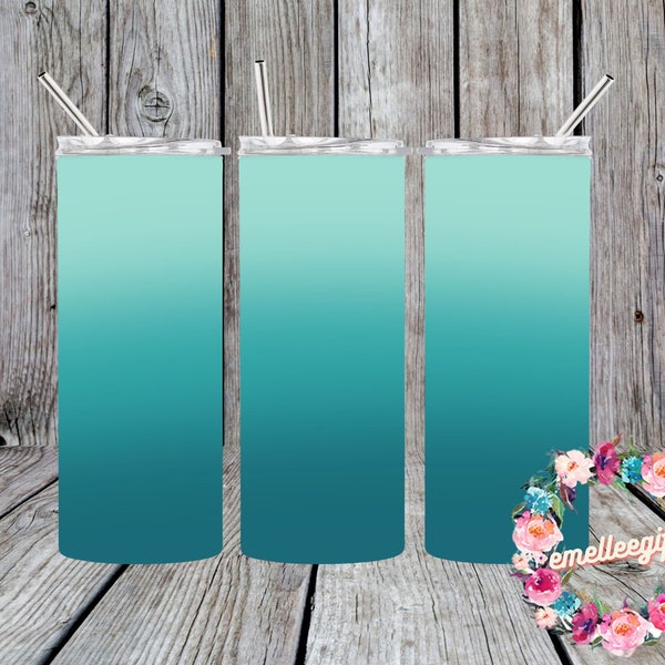 Teal Ombre Tumbler Wrap ~ 15oz Straight ~ JPEG & PNG Versions Included ~ Ombre Tumbler Wrap ~ Kids Ombre Tumbler Wrap