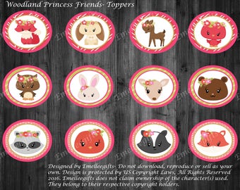 Woodland Princess Friends Toppers ~INSTANT DOWNLOAD~