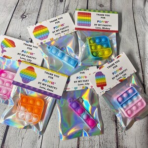 Fidget Favor Bags ~ Pop it Favor Bag Tags ~ Fidget Birthday Favor Bag ~ Pop it Party Favor ~ Pop It Thank You Gift ~ Fidget Party Favor