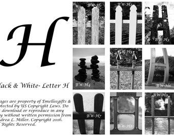 Alphabet Letter {H} Art Photography~ 4x6 Digital Print ~ 9 Letter Photos Included