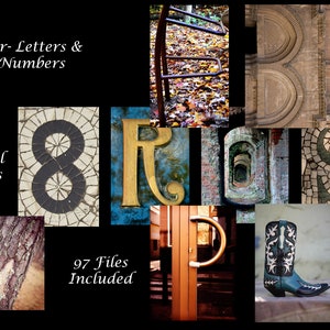 Alphabet Letter Art Photography 4x6 Color Digital Prints 97 Letter & Number Photos Included image 1