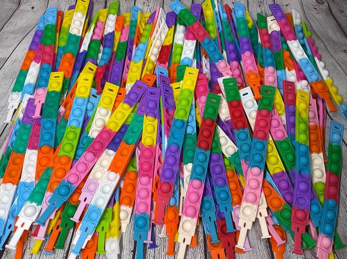 Fidget Bracelet Favor Bags Pop It Bracelet Party Favor Etsy