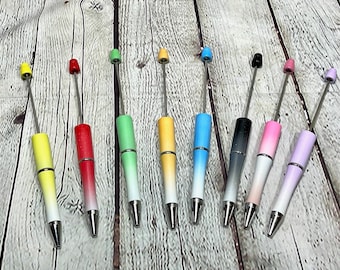 DIY Beaded Pen ~ Bubblegum Bead Pens ~ Silicone Bead Pen Blanks ~ Sparkle Beaded Pen Blanks ~ Refillable Pen