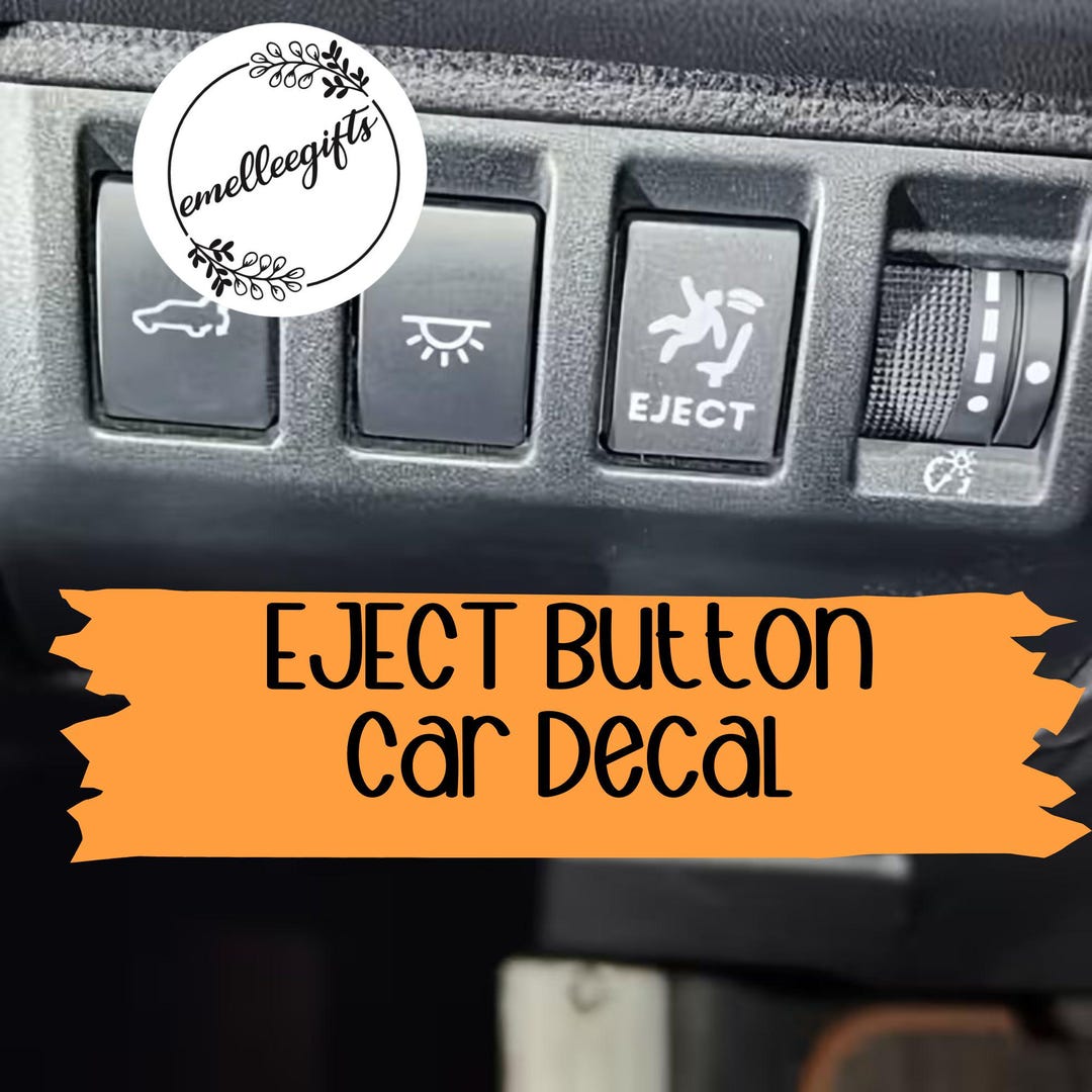 Eject Button Decal ~ Small Decal for Car - Etsy