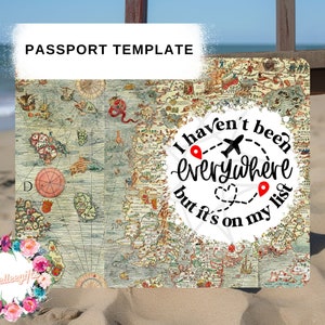 DIY paspoort ~ paspoort cover sjabloon ~ digitale kopie ~ reisboek digitale print ~ overal paspoortboek ~ paspoort cover