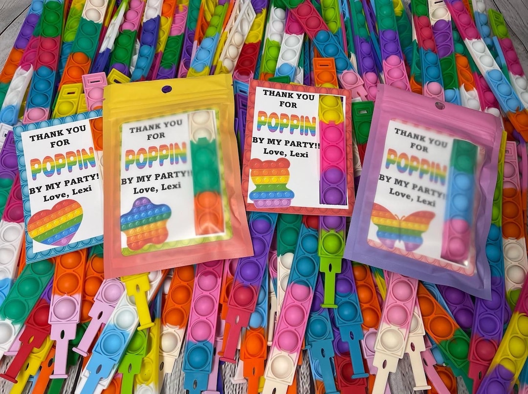 Fidget Bracelet Favor Bags Pop It Bracelet Party Favor Fidget Birthday