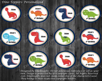 Dino Friends - Toppers personalizzati