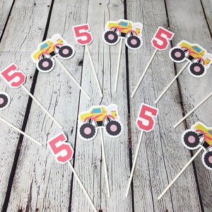 Monster Truck Cupcake Toppers ~ Monster Truck Party ~ Monster Truck Birthday ~ Monster Truck Cake Toppers ~ Monster Trucks ~ Boy Birthday
