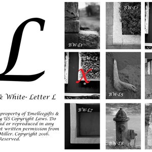 Fotografía artística de la letra {L} del alfabeto ~ Impresión digital de 4x6 ~ 8 fotos de letras incluidas