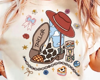 Retro Toy Story 5 PNG, I Knew It I Knew You Western Cowgirl Boots Friendship Bracelet Shirt Design Graphic Download File