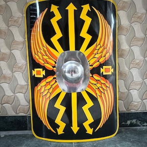 Guerrero medieval, armadura romana medieval funcional, escudo legión Scutum, acero 18G Jumbo, SCA, LARP