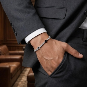 Van cleef bracelet silver and black - Etsy 日本
