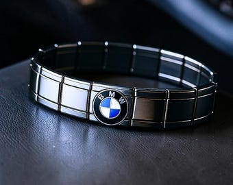 BMW Logo Italian Charm Bracelet Men Stainless Steel