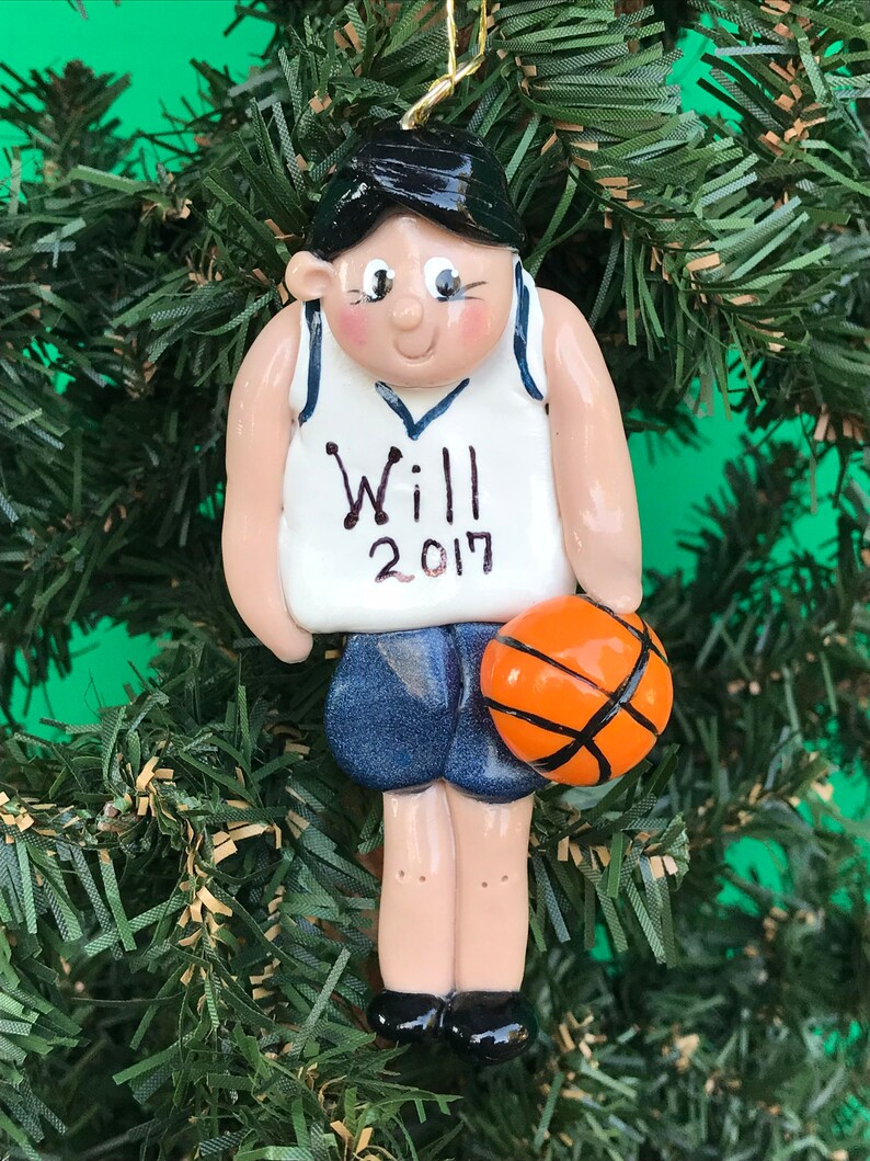 Unique Handcrafted Polymer Clay Boy Basketball Personalized Etsy