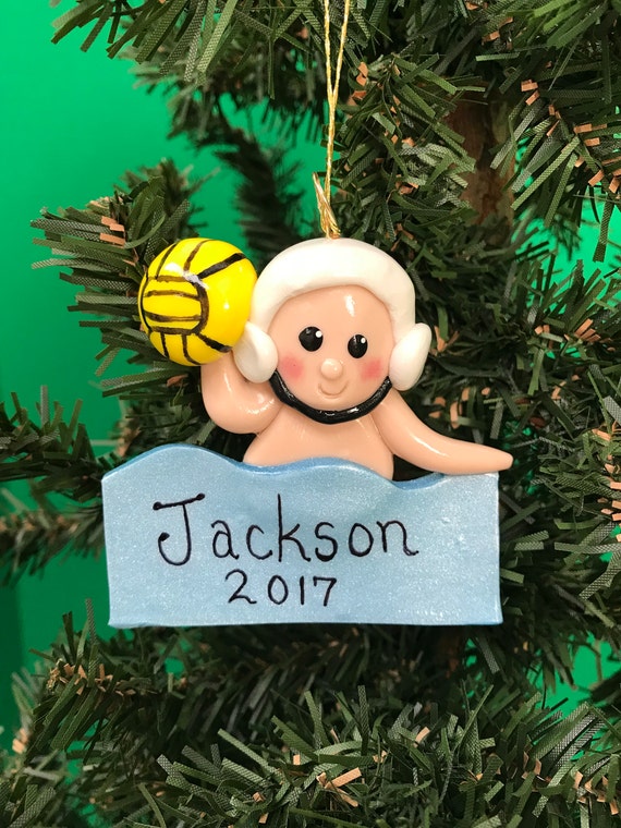 Boy Water Polo Christmas Ornament Personalized Handmade Etsy