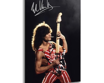 Eddie Van Halen Canvas Print: Iconic Guitarist Wall Art Poster