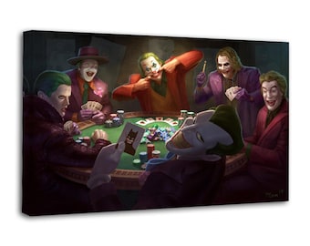 The Dark Knight Joker Poker Canvas Print – "It's All Part Of The Plan" Wall Art
