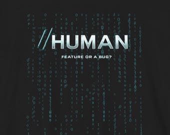 Camiseta divertida de informática / //¿Función humana o error?, camiseta de programación con fallos