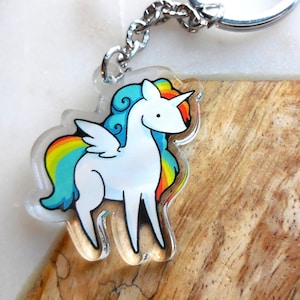 cute unicorn charm 1.5 inch - cute jewelry, keychain, pendant, accessories, illustrated jewelry