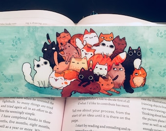 Cat & String Bookmark, Illustrated bookmark,  unique bookmarks