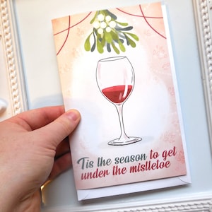 vino divertente, vacanza, cartolina di Natale, cartolina divertente, cartolina d'auguri, cartolina stagionale, cartolina invernale