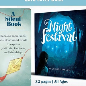 Festival de la nuit : livre d'histoires sans mots, couverture rigide, reliure parfaite, fantastique, livre pour enfants, lecture, livre d'images, livre pour besoins spéciaux,